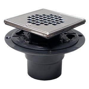 Square Shower Drain Cover with Round Strainer